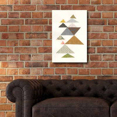 «Modern Abstract Triangles II» par Courtney Prahl, art mural en verre acrylique