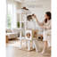 5-Tier Modern Wooden Cat Tree Tower, 131cm Tall for Indoor Cats, Sisal Scratching Post, Cat Condo, 48 x 40 x 131cm, Oak Beige & Cloud White