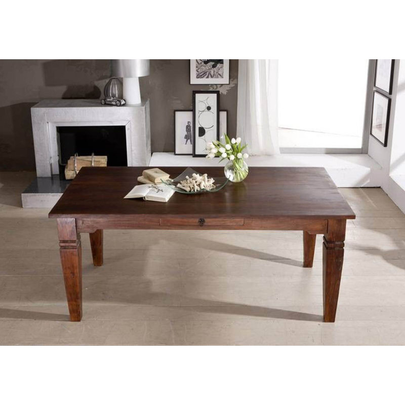 Oxford Acacia Solid Wood Top Dining Table, H76 x L160 x W90cm, Nougat