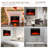 23'' W Black Electric Fireplace