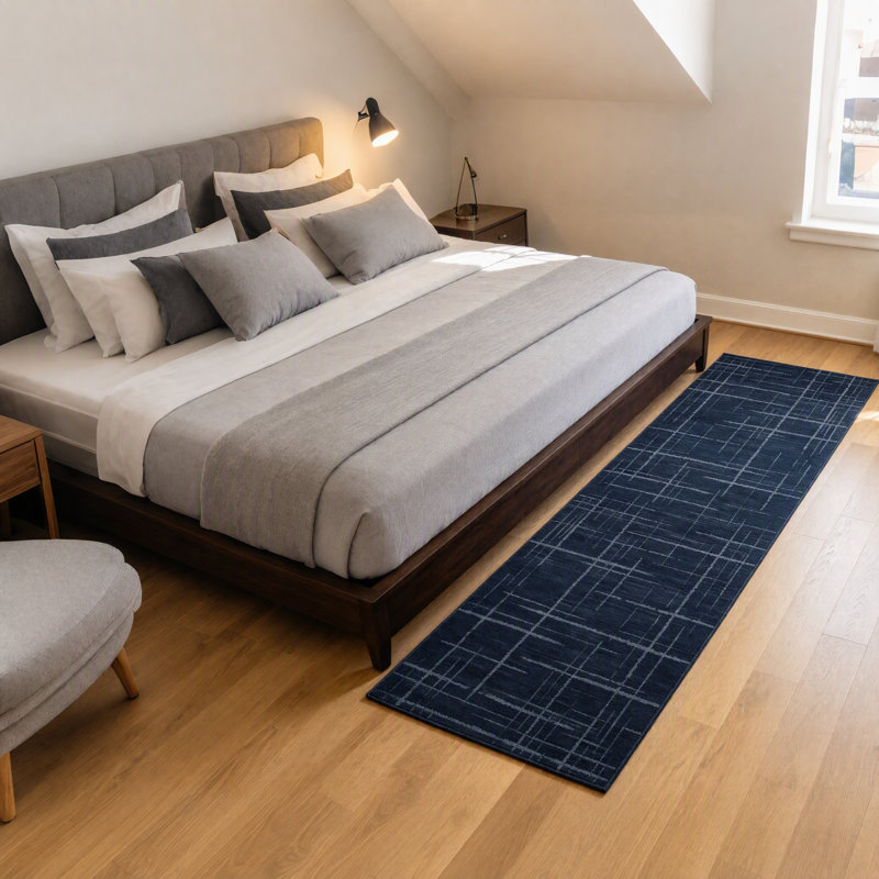 Tapis de couloir abstrait moderne lavable