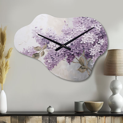 Magnifique horloge murale lilas - Ellacs
