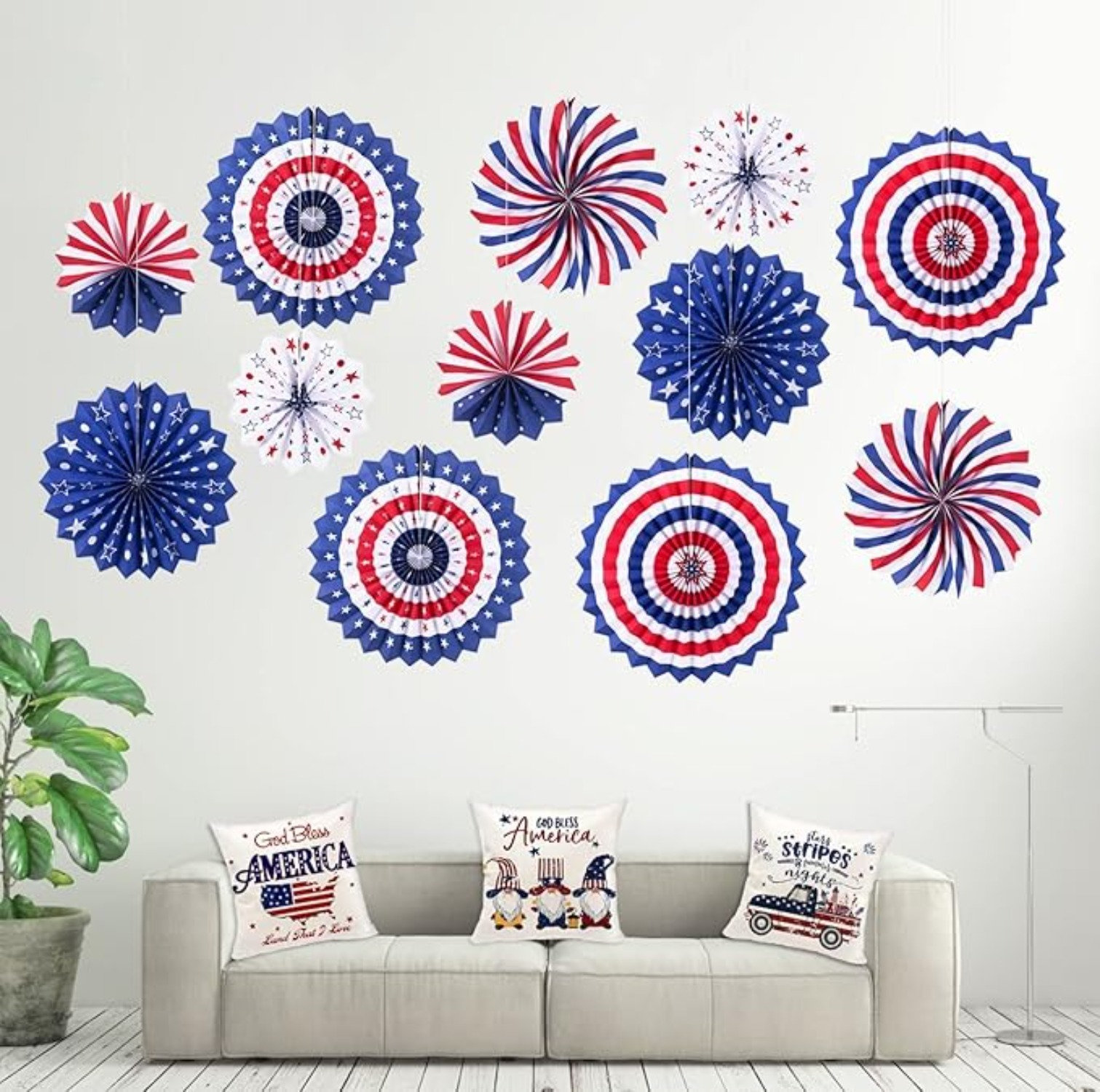 12-Piece Hanging Fan Set
