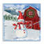 Plaque murale Frosty Barn Snowman, design par Paul Brent