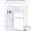 Armoire de salle de bain murale avec miroir et tablettes réglables - 31,5 "X 23,5", Perspectives tendance, espace de rangement abondant, charnières de porte silencieuses, blanc