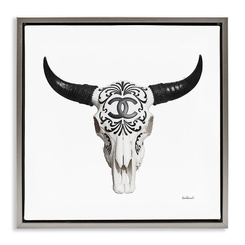  Art mural sur toile Glam Brand par Amanda Greenwood, H 25 po x l 25 po, Cadre flottant gris lustré