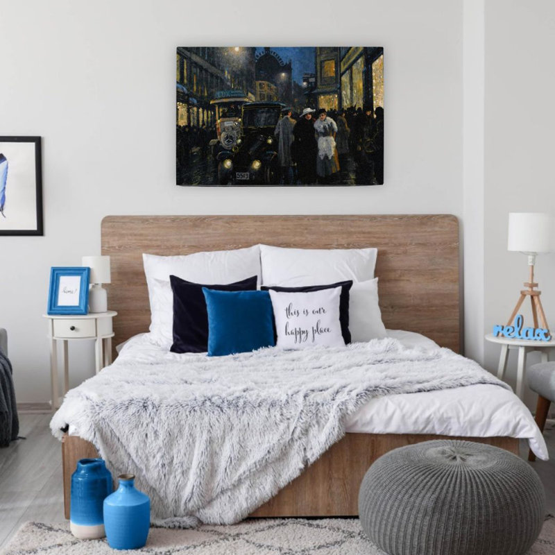 Art mural 24 po x 36 po noir, une soirée sur le boucher