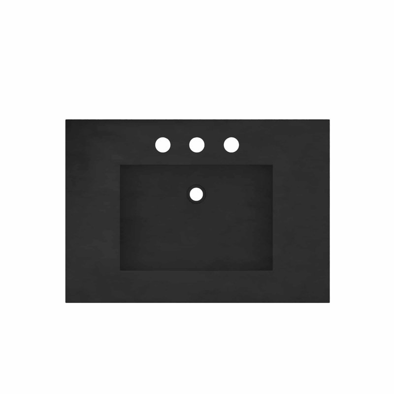 30.5" Single Bathroom Vanity Top with Sink, Pearl, 8" Centers