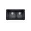 Évier de ferme à tablier frontal à double cuve 33 po IKon SILGRANIT - Anthracite-69397868
