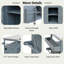 Îlot de cuisine extérieur avec armoire de rangement, plateau en acier inoxydable, support à épices et porte-serviettes