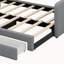 Lit de jour avec tiroirs, lit de jour extensible simple à très grand avec 2 tiroirs de rangement pour la chambre à coucher-1742001098