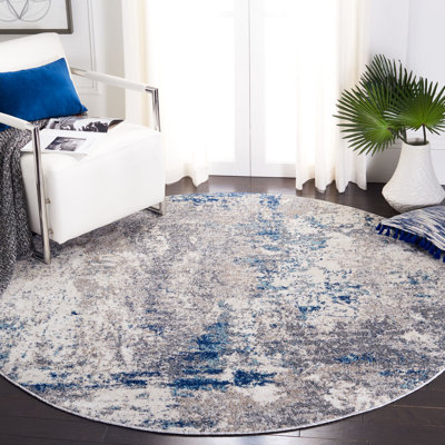 Tapis gris / bleu marine Mauriello