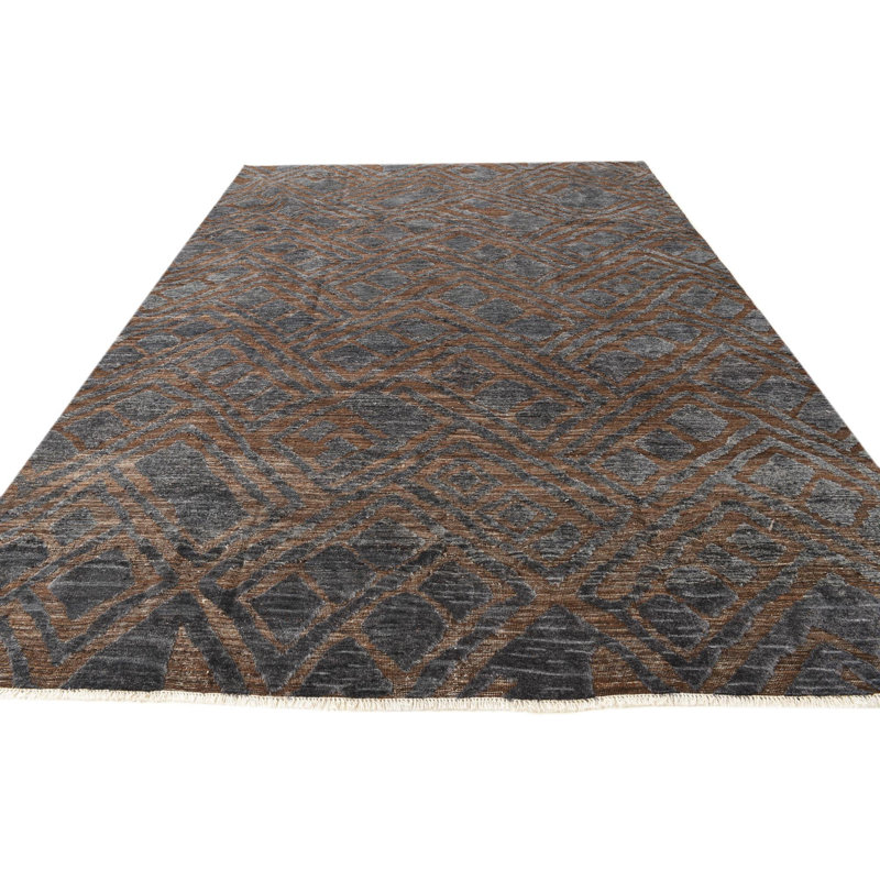 Tapis brun gris 8 x 12