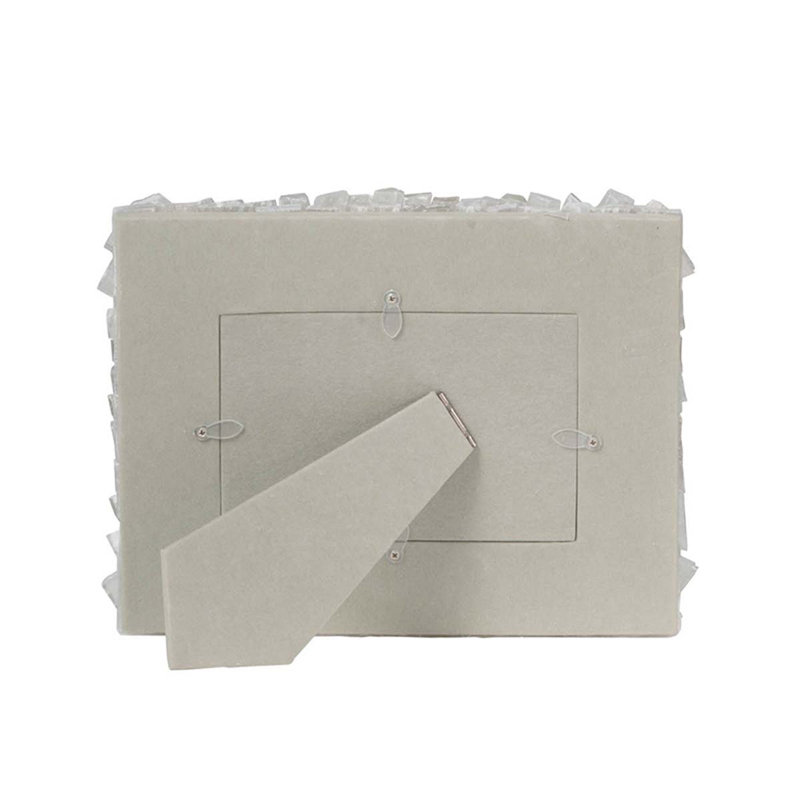 Nataly White Stone Beaded Picture Frame