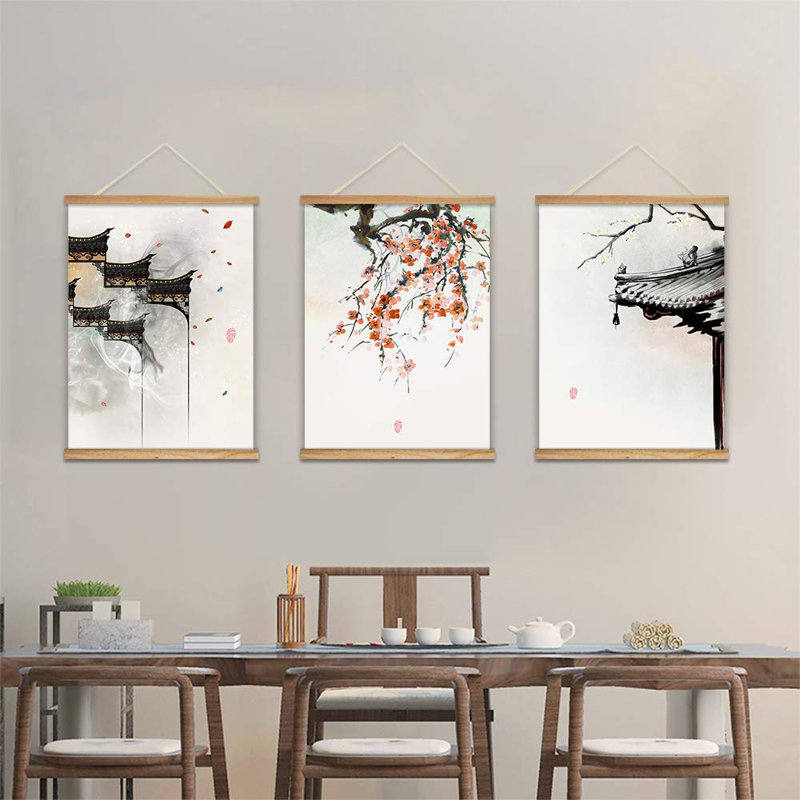 Œuvre d'art encadrée en bois