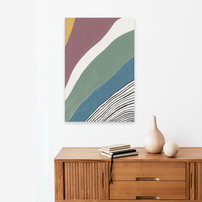 Mid-Century moderne et minimaliste coloré rétro abstrait IV