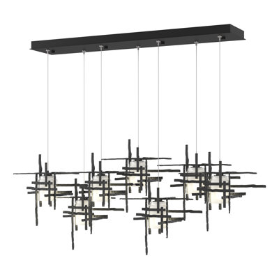 Tura 7-Light Glass Rectangular Pendant