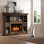 Foyer électrique 27 po noir, 1400 W, avec une zone de chauffage semblable à une flamme, foyer encastrable de 1400 W, 27 po, noir, produit de la chaleur