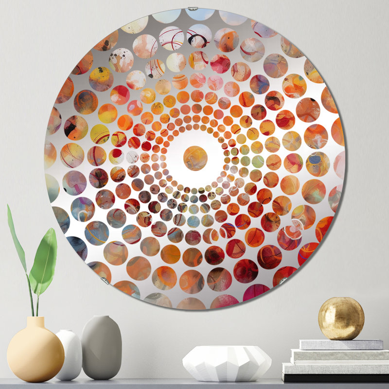 Jhaban - Miroir décoratif à cercles concentriques, 23,6 po x 23,6 po