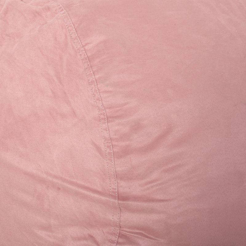Pouf en microfibre rose poudré, 2,4 m - Confortable et fonctionnel, garni de mousse pour un soutien optimal. Housse amovible zippée. Forme cylindrique résistante. Mobilier de chambre douillet. Garnissage de longue durée.