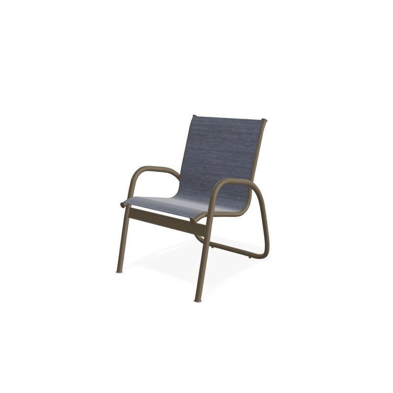 Fauteuil de patio Gardenella, Bois de plage texturé, Denim Augustine