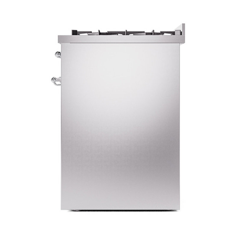 ILVE Nostalgie II Noblesse 30 in Dual Fuel Range, Stainless Steel/Chrome, Liquid Propane