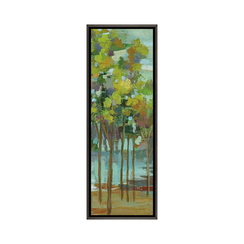 «Spring Trees Panel II» par Silvia Vassileva, reproduction d'art panoramique sur toile, H 48 po x l 16 po x P 1,5 po