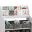 Bibliothèque pour enfants avec 6 bacs de rangement en tissu, bibliothèque pour enfants multifonctionnelle et organisateur de jouets, tablette de présentation
