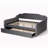 Baron Gray Velvet Full Size Daybed with Trundle, 39.09'' H X 82.97'' L X 57.24'' W-1477467136-1477467137