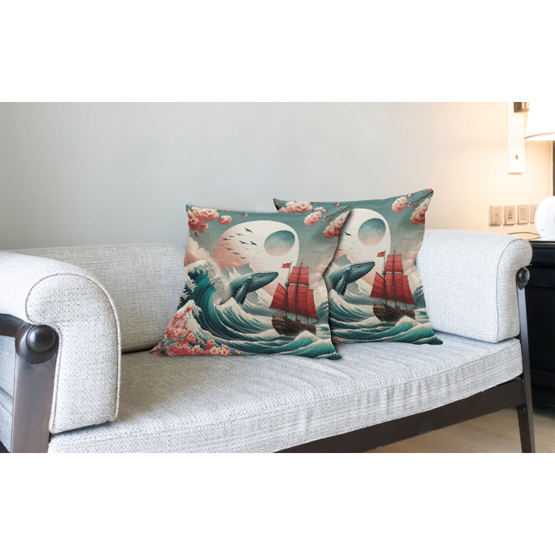 Fabric Reversible Throw Pillow, 20"H x 20"W, Square
