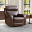 Fauteuil inclinable électrique en cuir véritable de 35,83 po avec appui-tête réglable, chargement USB et recharge sans fil-767327137