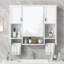 Armoire de salle de bain murale moderne, armoire de salle de bain avec miroir, armoire à pharmacie avec barre à serviettes-1437068859