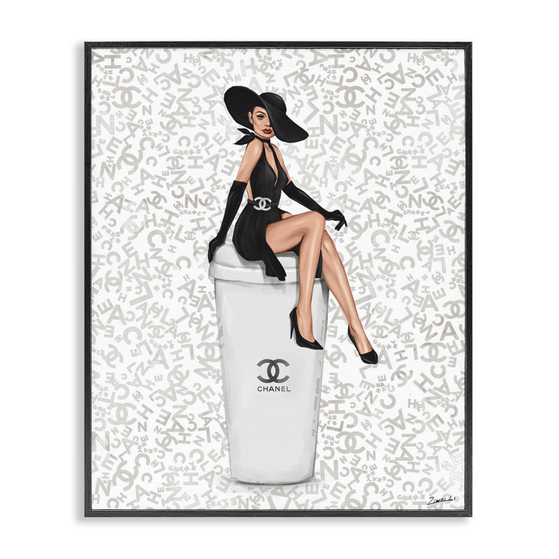 Femme somptueuse et art giclée par Ziwei Li, Giclée encadrée noir minuit, H 30 po x l 24 po