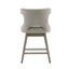 Tabouret de bar pivotant à 360 degrés Emmett gris pâle avec clous décoratifs-1599138858
