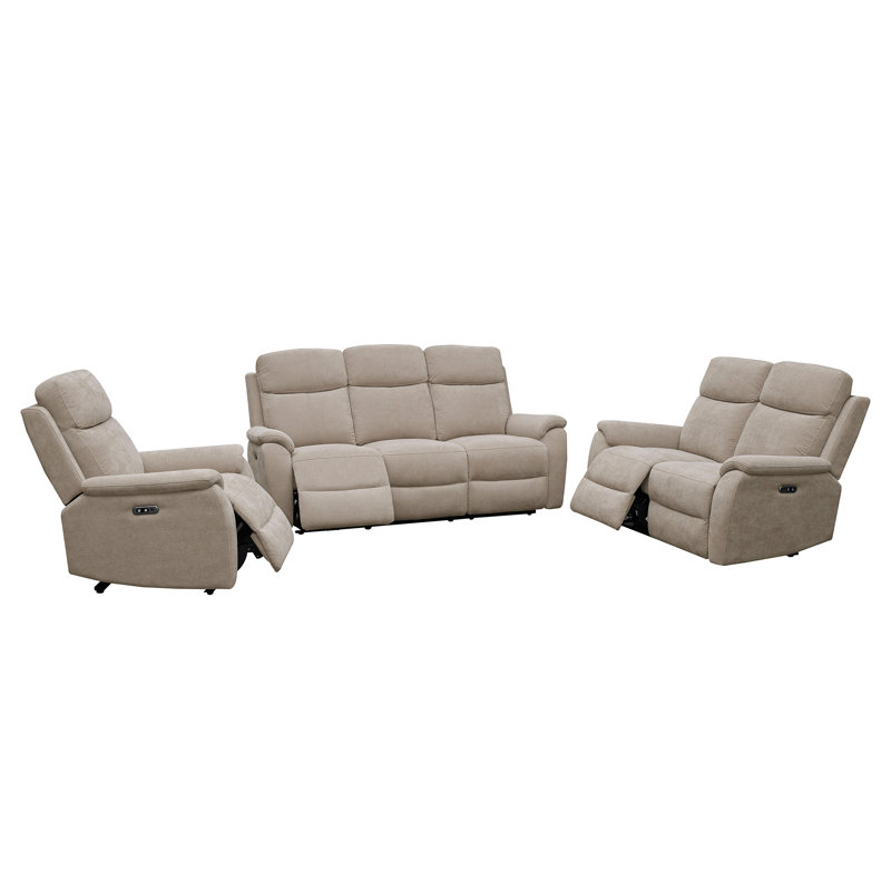 Richmond 3 + 2 + 1 Power Recliner Sofa Suite, Natural