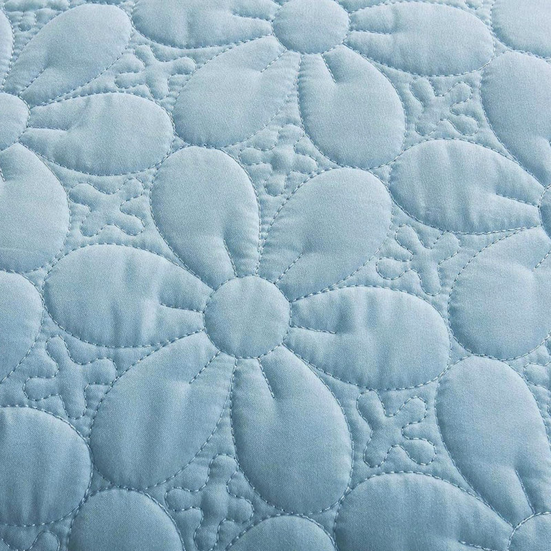 Housses de coussin floral matelassées (ensemble de 2), 22 po x 22 po, Bleu