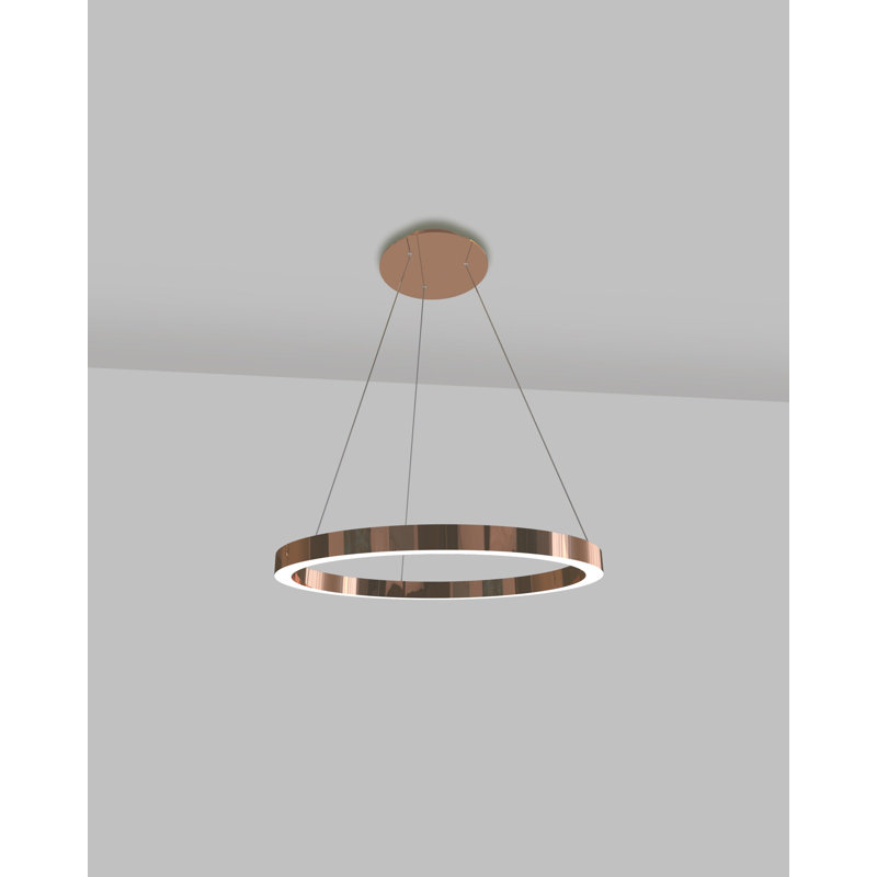 Cirkel Pendant, 31.5"W, Rose Copper