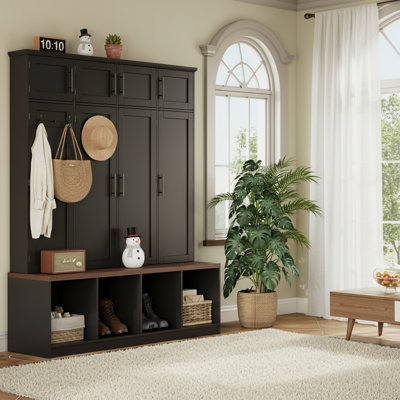 Zorindale Hall Tree Storage Cabinet - Farmhouse, Open Compartment by Red Barrel Studio Zorindale Hall Tree Storage Cabinet - Farmhouse, Open Compartment by Red Barrel Studio