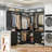 61'' - 92.6''  W Closet System with Wooden Drawers and Hanging Rods-272270763