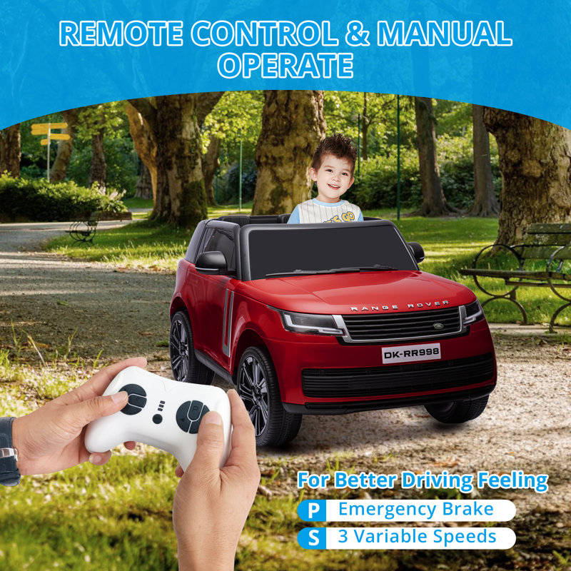 Red 24V 2-Seater Licensed Land Rover Ride On SUV
