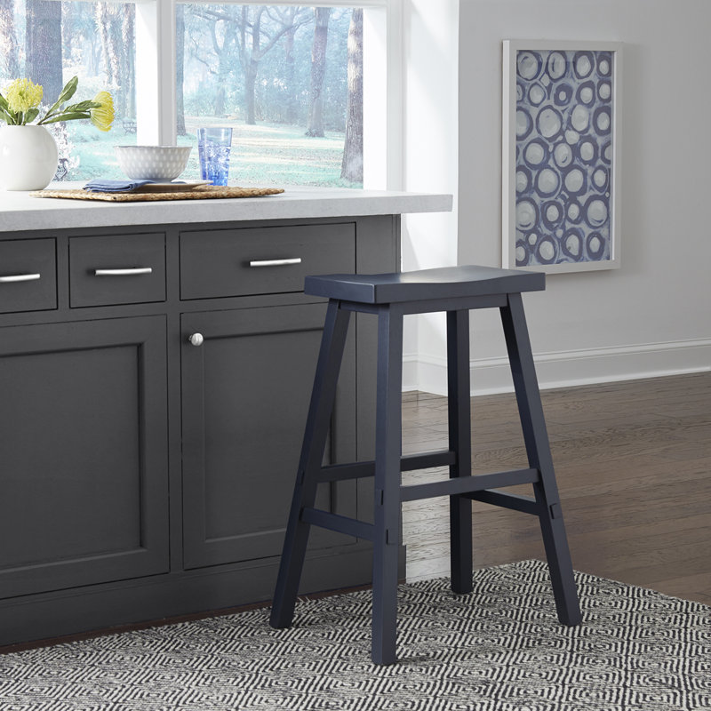 Tabouret de bar 30 po avec patins Knaack, Bleu marine, Tabouret de bar (siège d'une hauteur de 30 po)