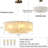Monzerrad 23.6" 8 - Light Dual Layer Alabaster Dining Room Gold Chandelier Pendant Lights(Bulbs Included)-656171783