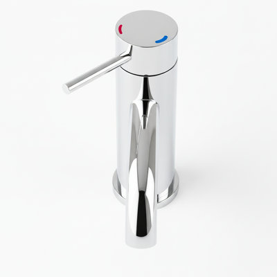 Robinet de salle de bain à un trou avec poignée, structure en acier inoxydable - cartouche en céramique de corrosion, finition nickel brossé, conduites d'alimentation incluses, profondeur de 14,21 po, largeur de 7,55 po, hauteur de 2,84 po, 1,78 lb