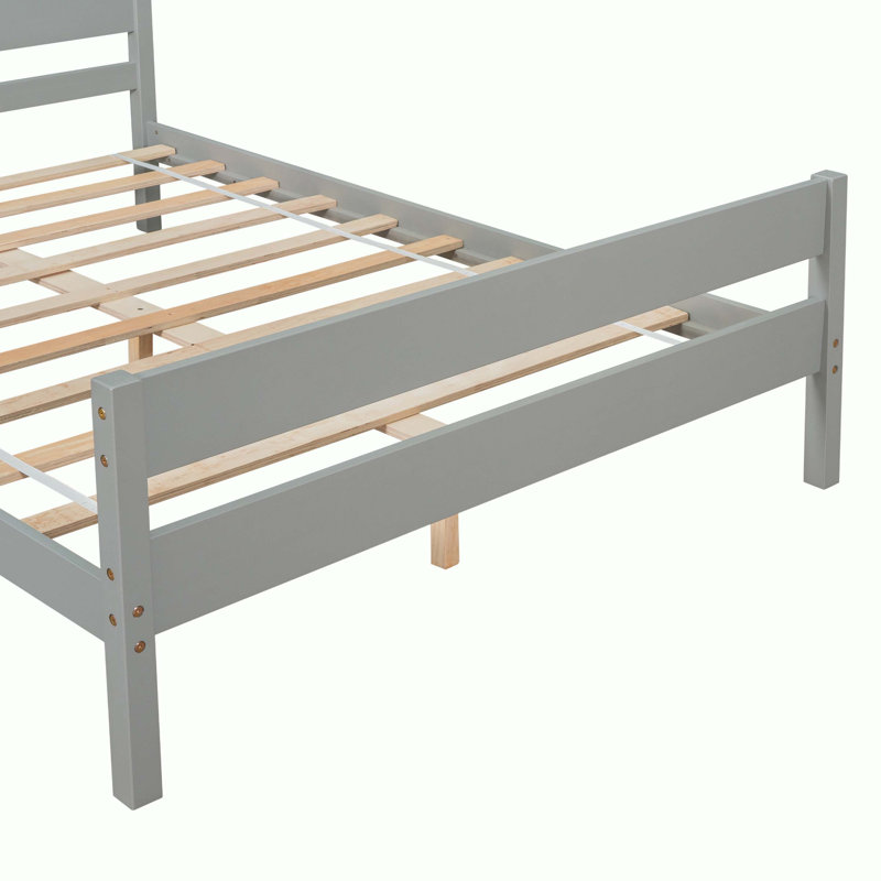 Coleman Bed With Headboard And Footboard, Gray, Full / Double