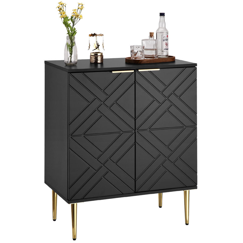 Buffet de cuisine, buffet de 29 po, Noir, noir, noir, noir