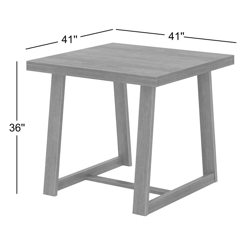 Carré Selda L 41 po x l 41 po, Pacane brossée