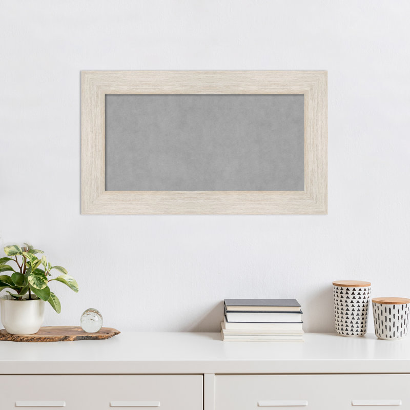 Tableau magnétique à cadre blanc délavé en bois franc, H 17 po x l 29 po