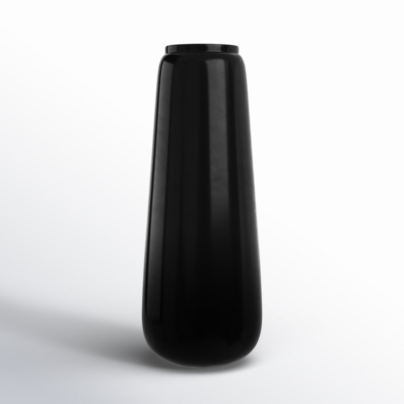 Mabe Iron Floor Vase, Black, 40" H x 15" W x 15" D