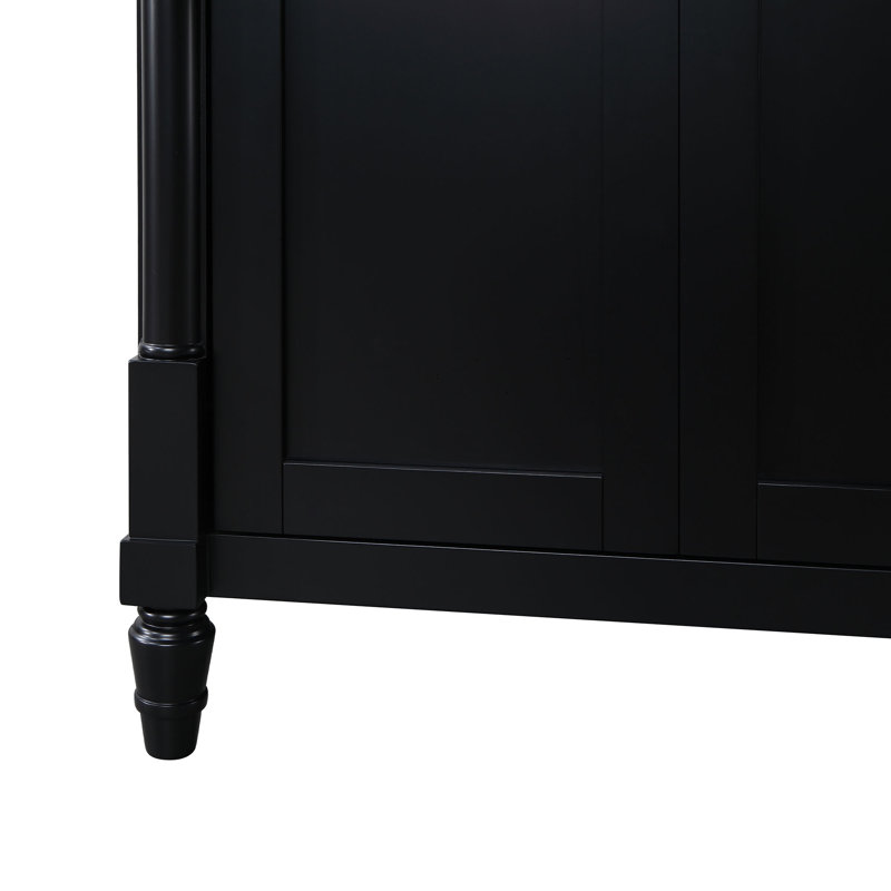 Burdick 42 In Single Off Centered Sink Bathroom Vanity, Impress Black