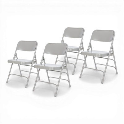 Chaise pliante empilable en métal Bernadine